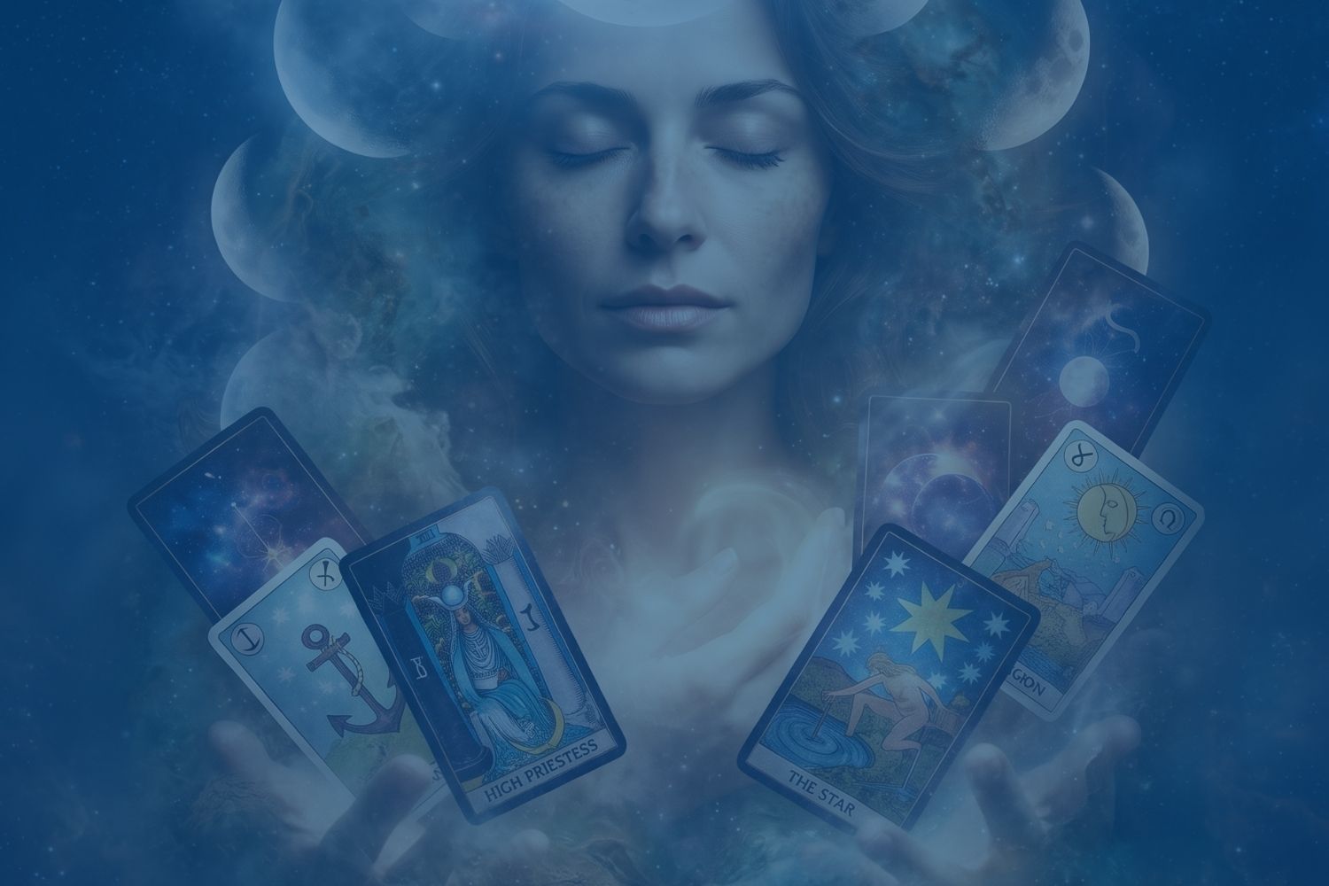 Cartas do Tarot Cigano sobre mesa clara iluminada